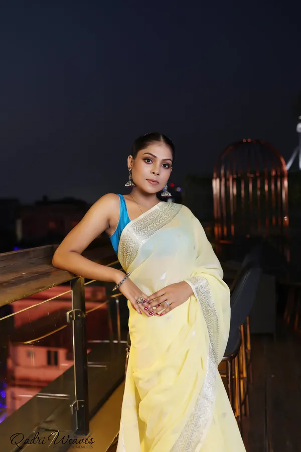 Handloom_Lemon_Yellow_Premium_Cotton_With_Silver_Zari_Work_Saree