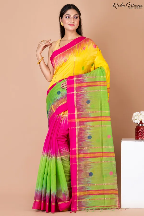 Multicolor_Acrylic_Cotton_Silk_Premium_&_Elegant_Saree_For_Women