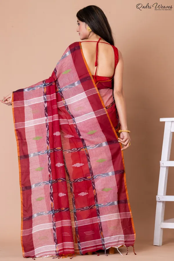 Handloom_Multi_Color_Pure_Cotton_Ikat_Saree