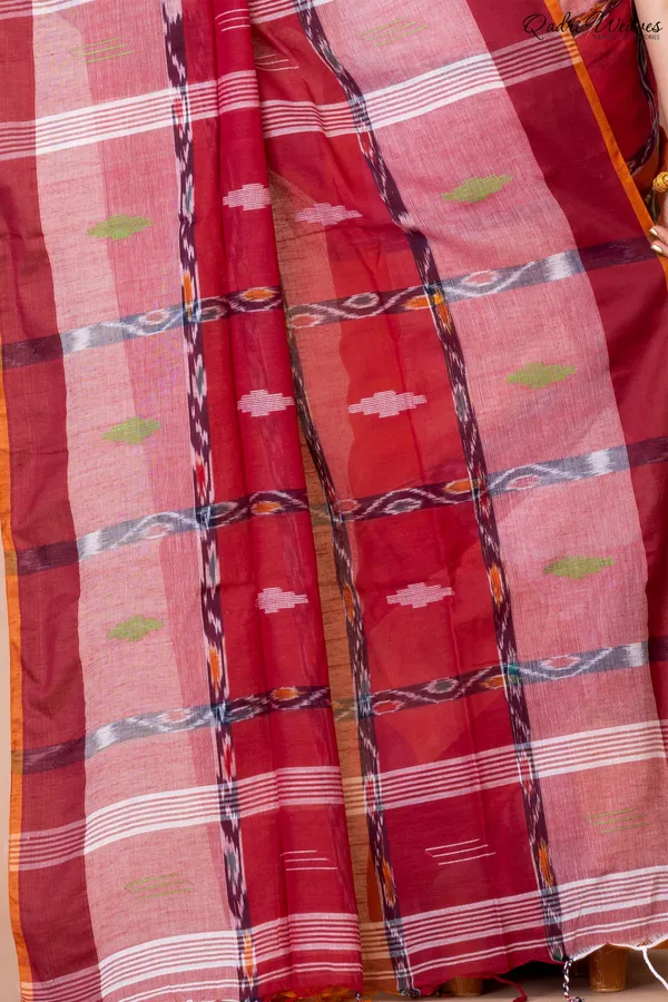 Handloom_Multi_Color_Pure_Cotton_Ikat_Saree
