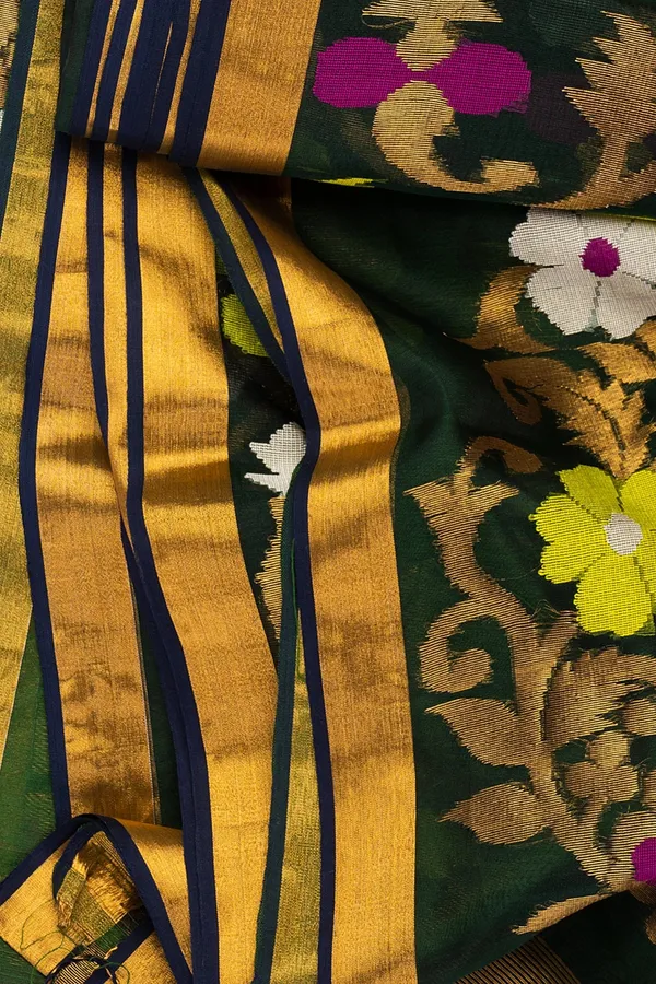 Handloom_Olive_Green_Kota_Silk_Saree