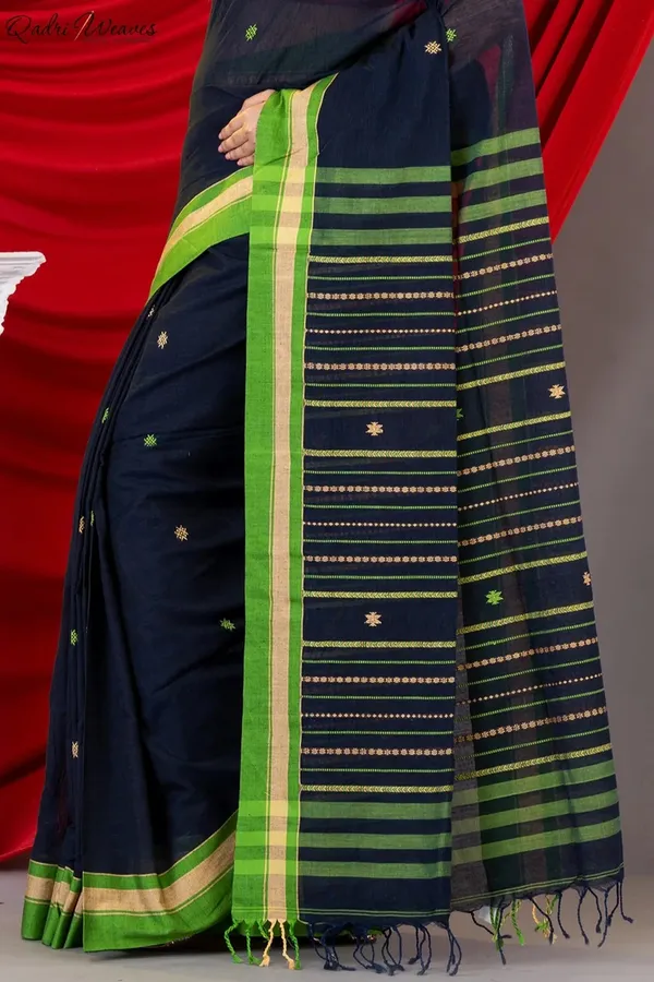 Handloom_Peacoat_Premium_Khadi_Cotton_Saree