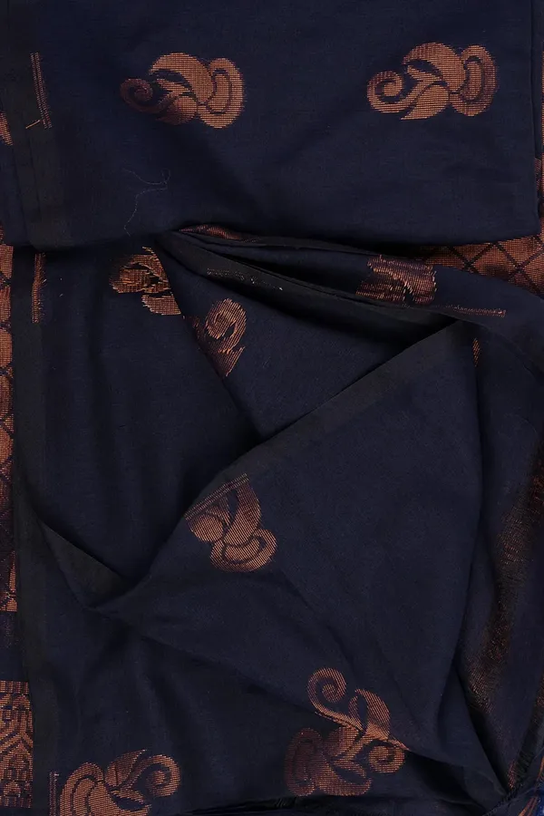 Blue_Cotton_Premium_&_Elegant_Saree_For_Women
