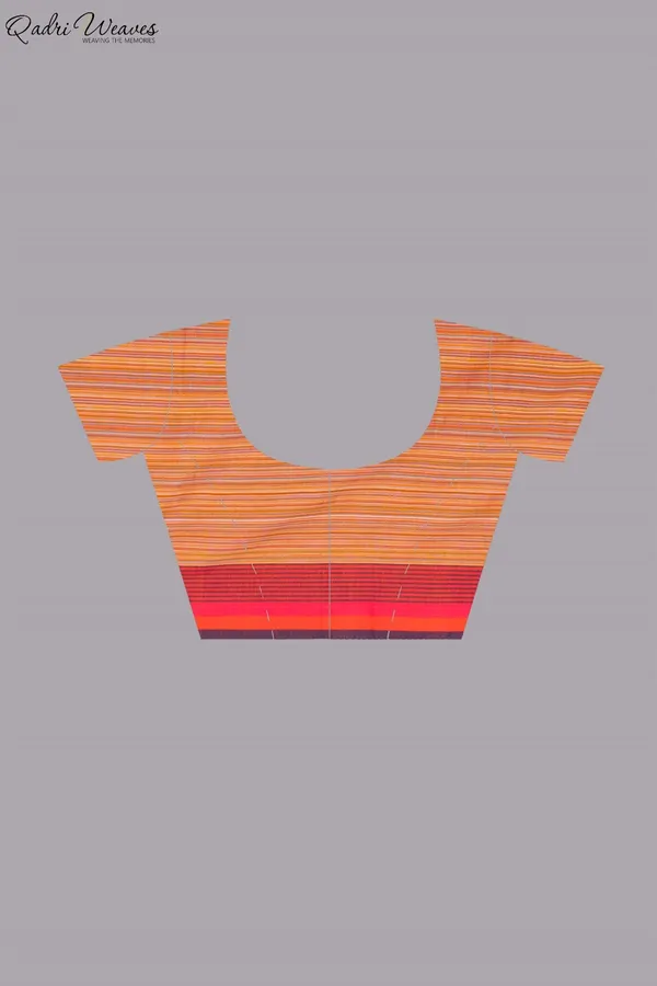 Handloom_Princeton_Orange_Khadi_Cotton_Tangail_Saree