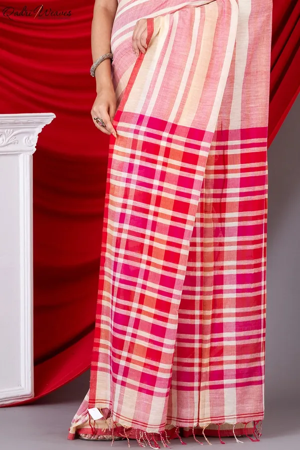 Handloom_Raspberry_Premium_Mulmul_Khadi_Cotton_Saree