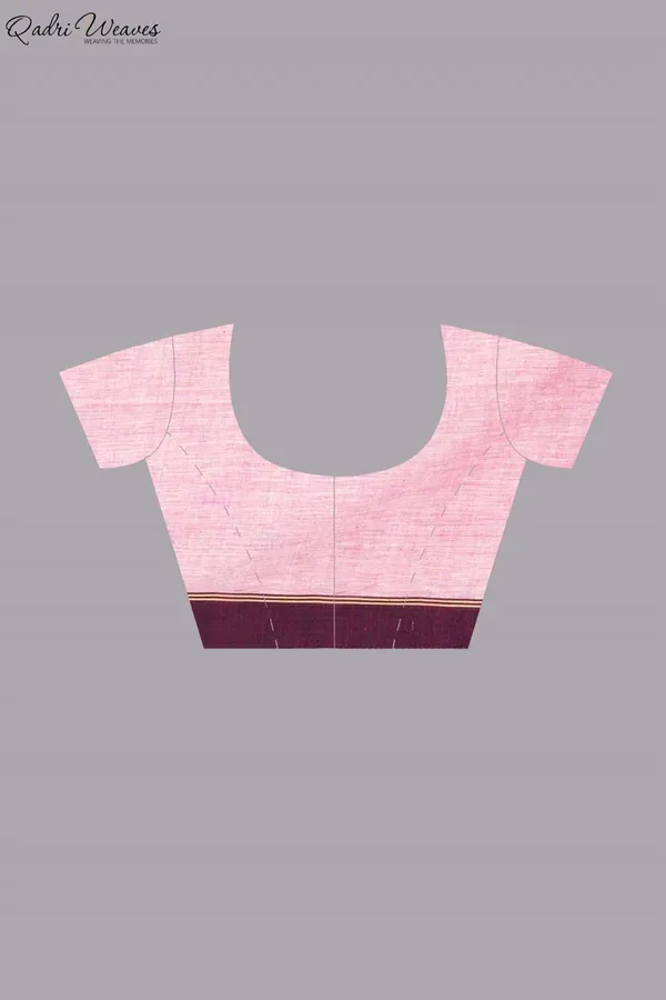 Handloom_Rose_Pink_Pure_Khadi_Jamdani_Saree