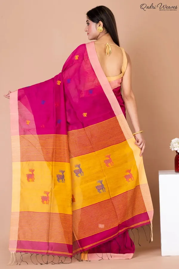 Pink_Acrylic_Cotton_Silk_Premium_&_Elegant_Saree_For_Women