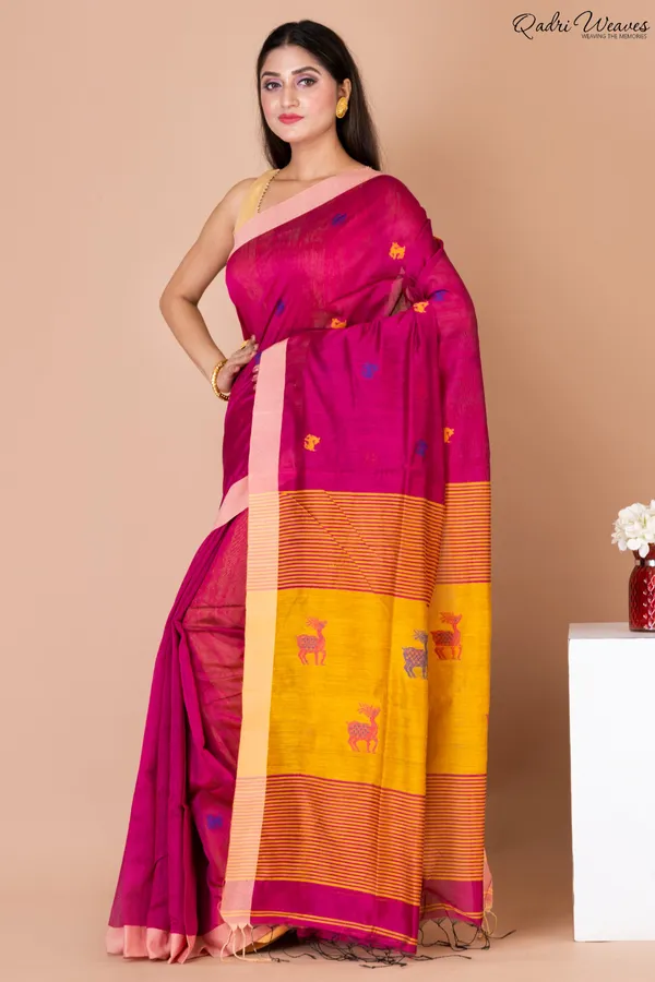 Pink_Acrylic_Cotton_Silk_Premium_&_Elegant_Saree_For_Women