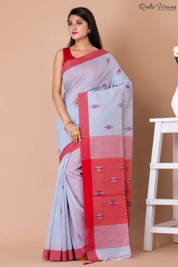 Grey_Khadi_Silk_Premium_&_Elegant_Saree_For_Women
