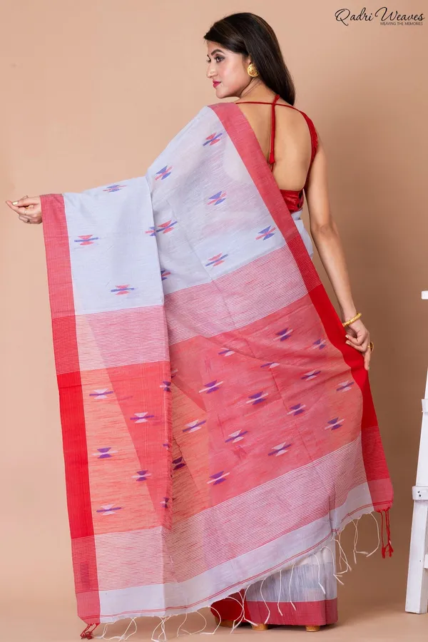 Grey_Khadi_Silk_Premium_&_Elegant_Saree_For_Women