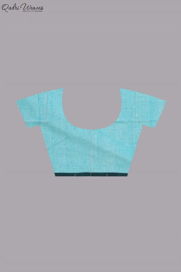 Handloom_Sky_Blue_Pure_Handspun_Khadi_Cotton_Tangail_Saree