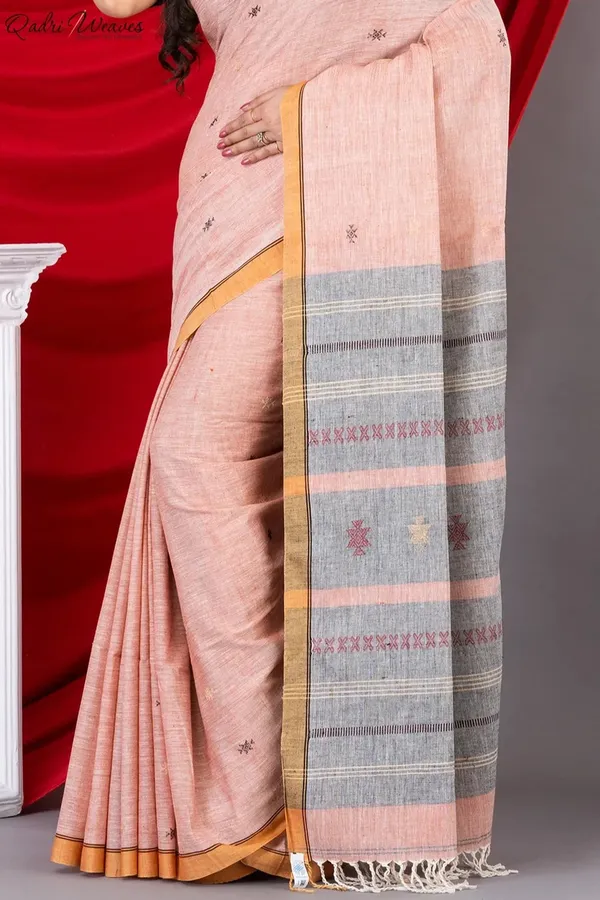 Handloom_Watermelon_Premium_Khadi_Cotton_Saree