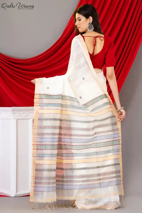 Handloom_White_Pure_Silk_Saree_With_Zari_Border_With_Silk_Mark
