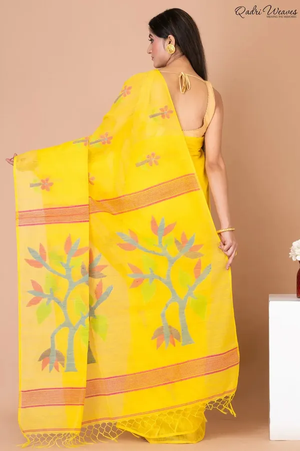 Yellow_Khadi_Silk_Premium_&_Elegant_Saree_For_Women