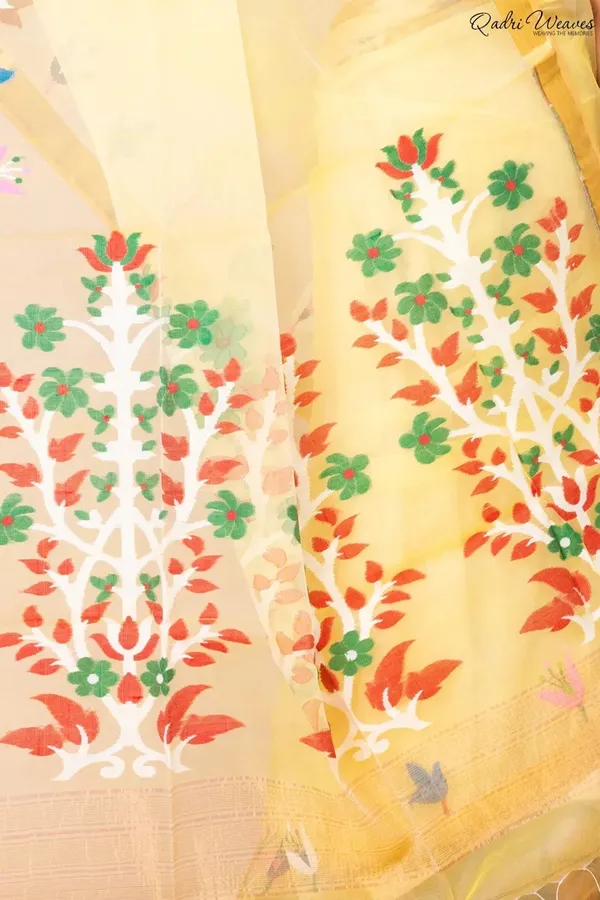 Handloom_Yellow_Kota_Silk_Saree