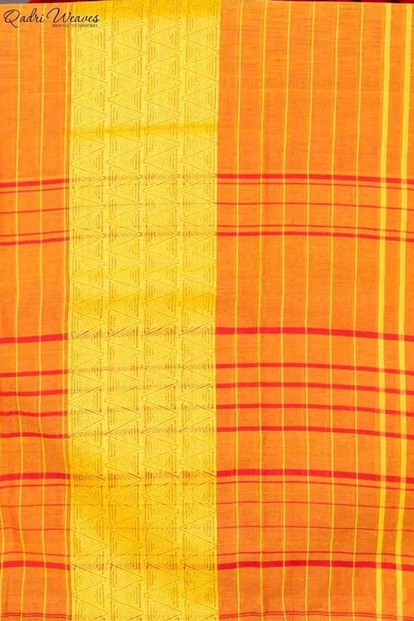 Handloom_Yellow_Pure_Premium_Cotton_Tangail_Saree