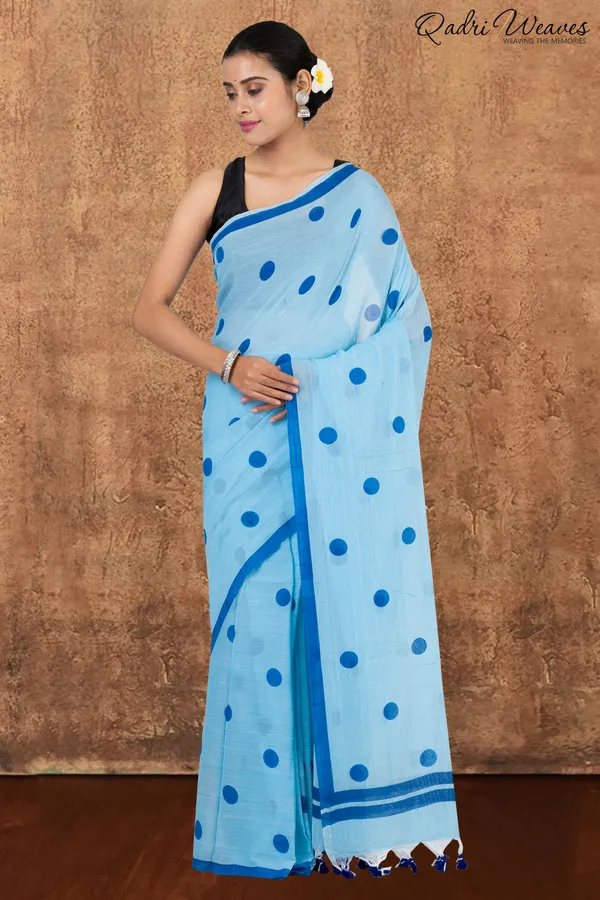 Blue_Mulmul_Cotton_Premium_&_Elegant_Saree_For_Women