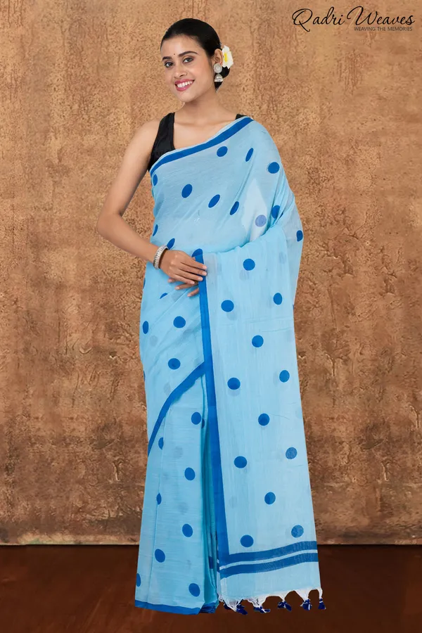 Blue_Mulmul_Cotton_Premium_&_Elegant_Saree_For_Women