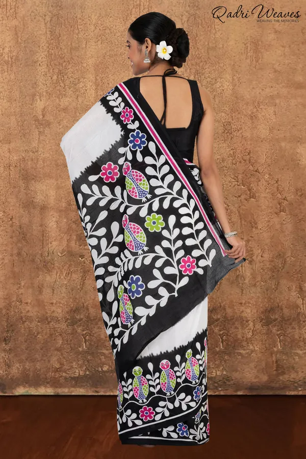 White_Mulmul_Cotton_Premium_&_Elegant_Saree_For_Women
