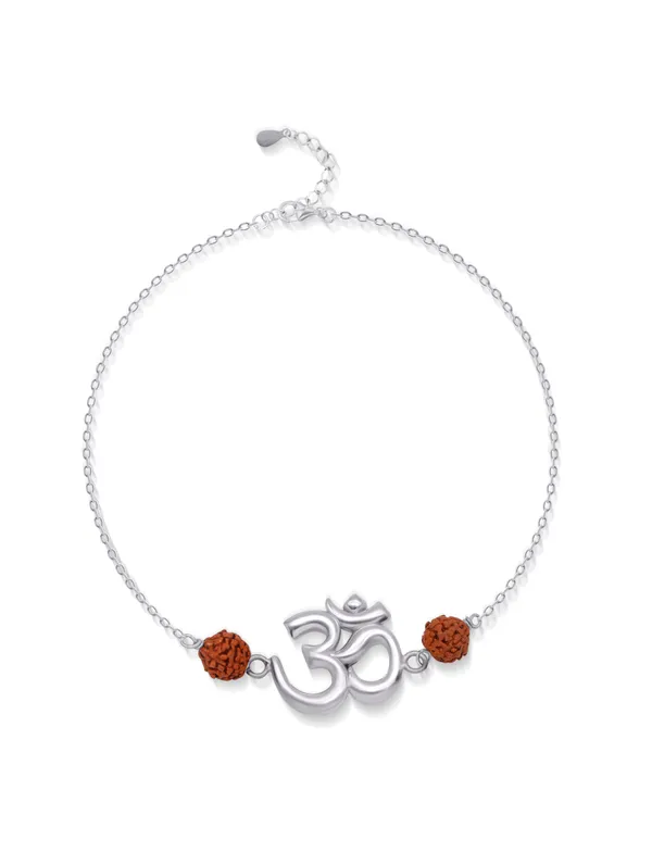925_Silver_Rakhi_With_Precious_White_Zircon_Stone_For_Women