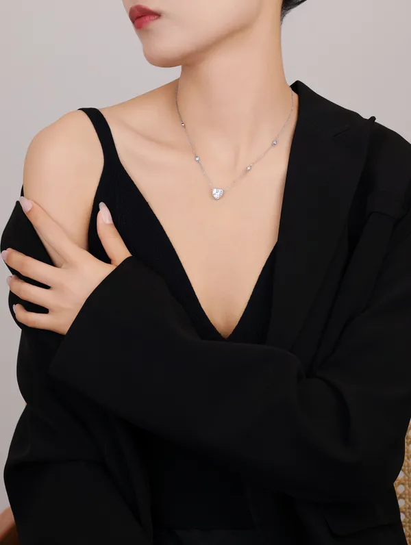 925_Silver_White_Swarovski_Stone_Chain_For_Women
