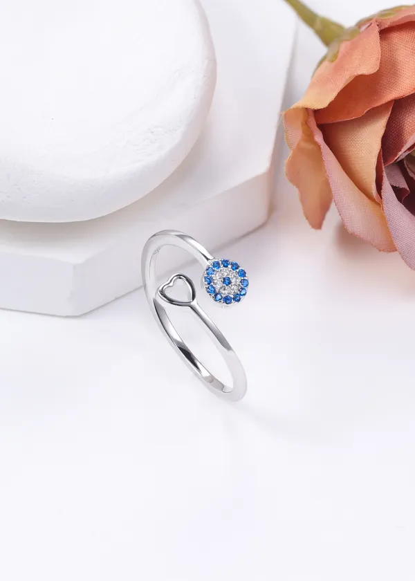 925_Silver_Swarovski_White_Zircon_With_Evil_Eye_Ring_For_Women