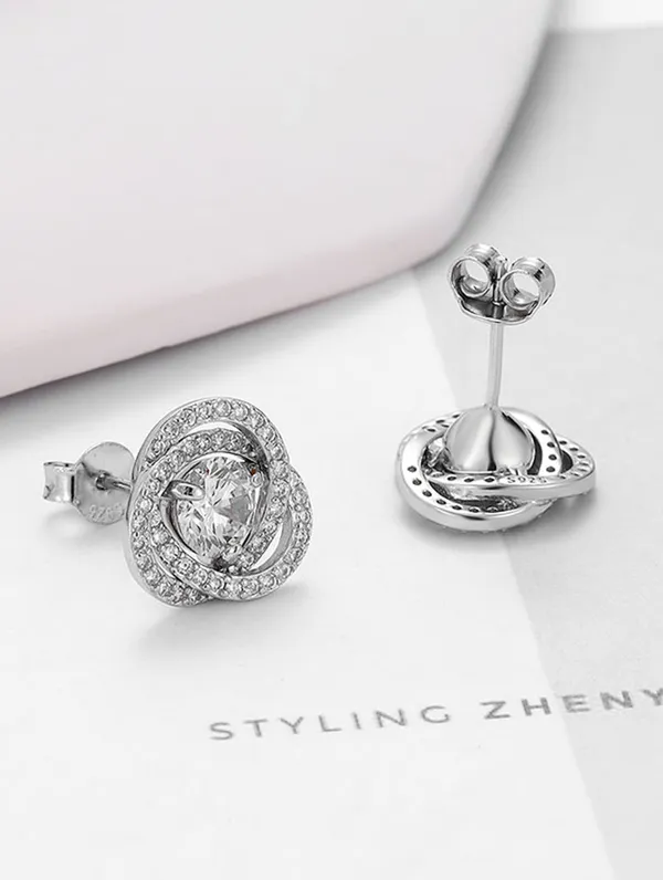 925_Silver_White_Swarovski_Zircon_Earrings_For_Women