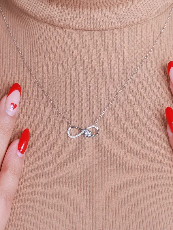 925_Silver_White_Swarovski_Zircon_Chain_For_Women