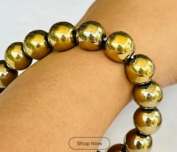 Golden_Natural_Pyrite_Bracelet_For_Men_&_Women