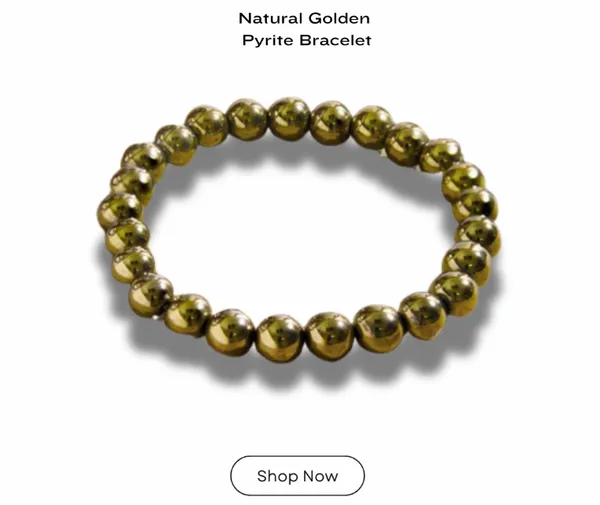 Golden_Natural_Pyrite_Bracelet_For_Men_&_Women