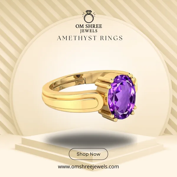 Amethyst_Stone_Created_Adjustable_Ring_For_Women_&_Men