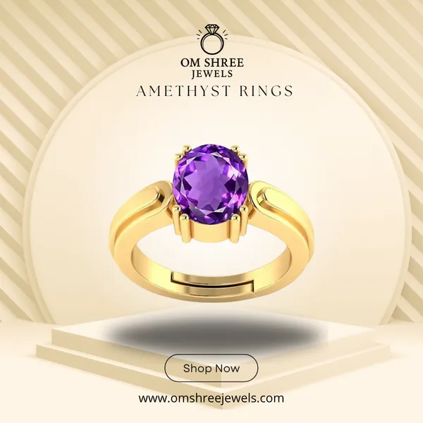 Amethyst_Stone_Created_Adjustable_Ring_For_Women_&_Men