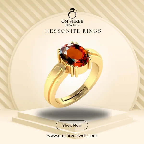 Gomed_Hessonite_Created_Adjustable_Ring_Women_&_Men