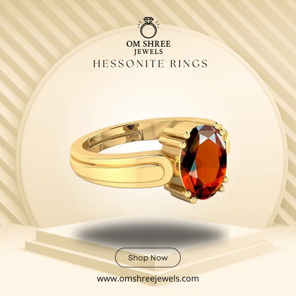 Gomed_Hessonite_Created_Adjustable_Ring_Women_&_Men
