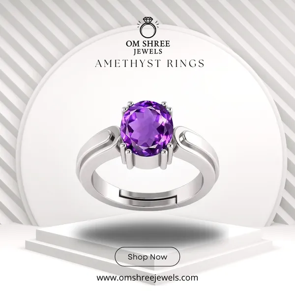 Amethyst_Stone_Created_Adjustable_Ring_For_Women_&_Men