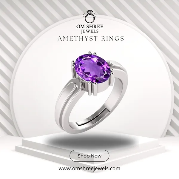 Amethyst_Stone_Created_Adjustable_Ring_For_Women_&_Men