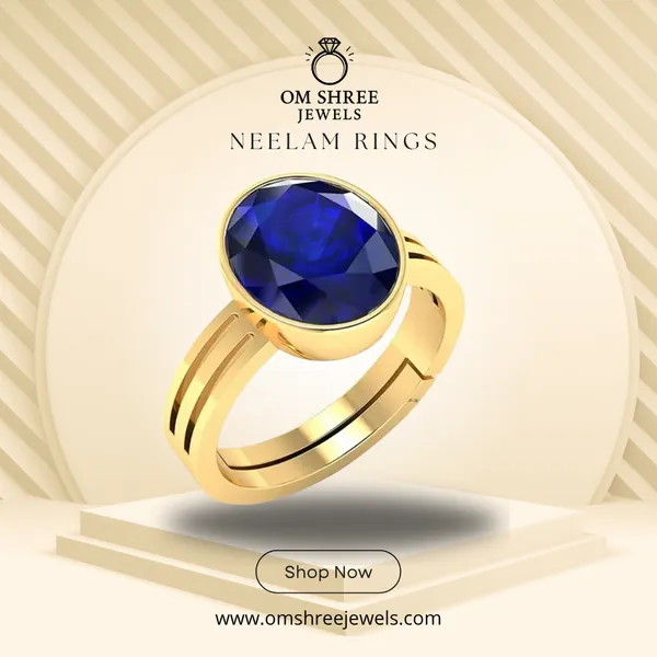 Neelam_Stone__Created_Neelam_Stone_Blue_Sapphire_Ring_Adjustable_Woman_&_Man_Ring