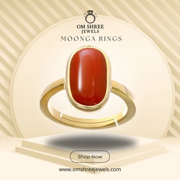 Moonga_Red_Coral_created_Ring_Adjustable_|_Best_Quality_Ring|_Pure_Stone_Ring_gemstone