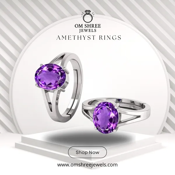 Amethyst_Stone_Created_Adjustable_Ring_For_Women_&_Men