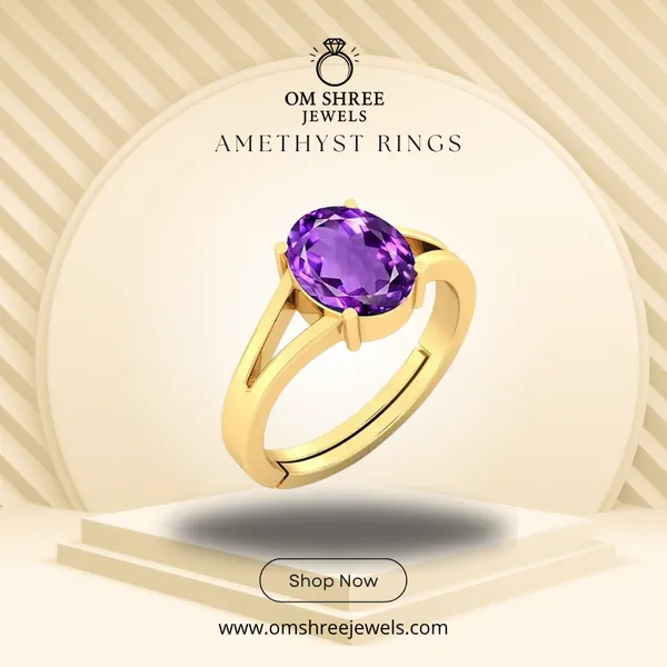 Amethyst_Stone_Created_Adjustable_Ring_For_Women_&_Men
