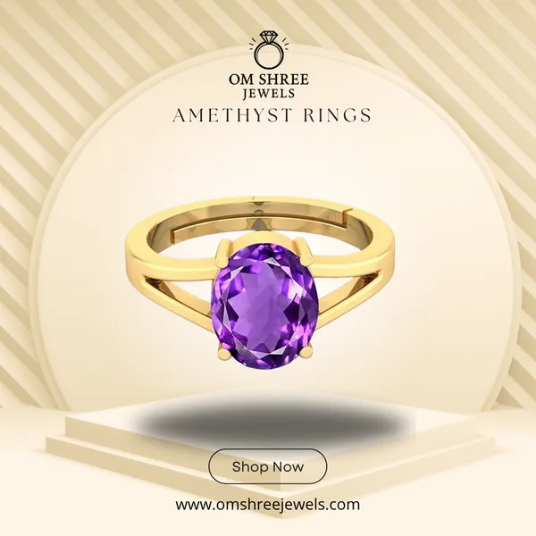 Amethyst_Stone_Created_Adjustable_Ring_For_Women_&_Men