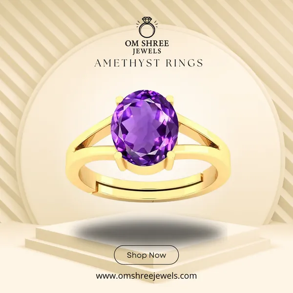 Amethyst_Stone_Created_Adjustable_Ring_For_Women_&_Men