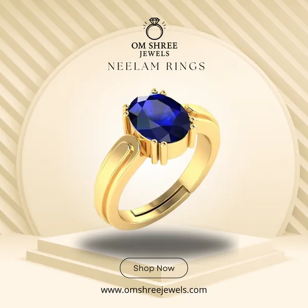 Neelam_Stone__Created_Neelam_Stone_Blue_Sapphire_Ring_Adjustable_Woman_&_Man_Ring