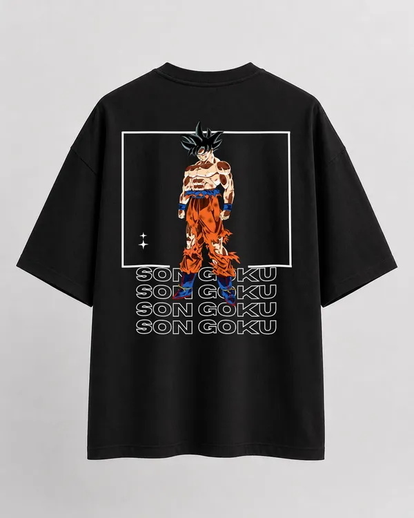 Black_French_Terry_Cotton_Oversized_Son_Goku_Graphic_T-Shirt_For_Unisex