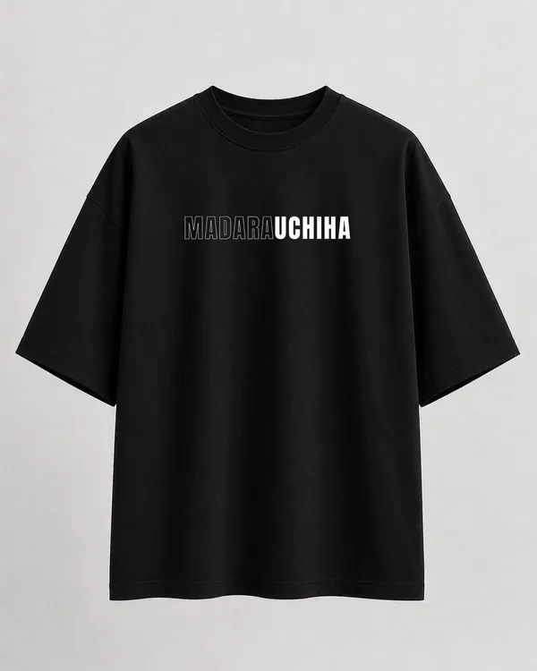 Black_French_Terry_Cotton_Oversized_Madara_Uchiha_Graphic_T-Shirt_For_Unisex