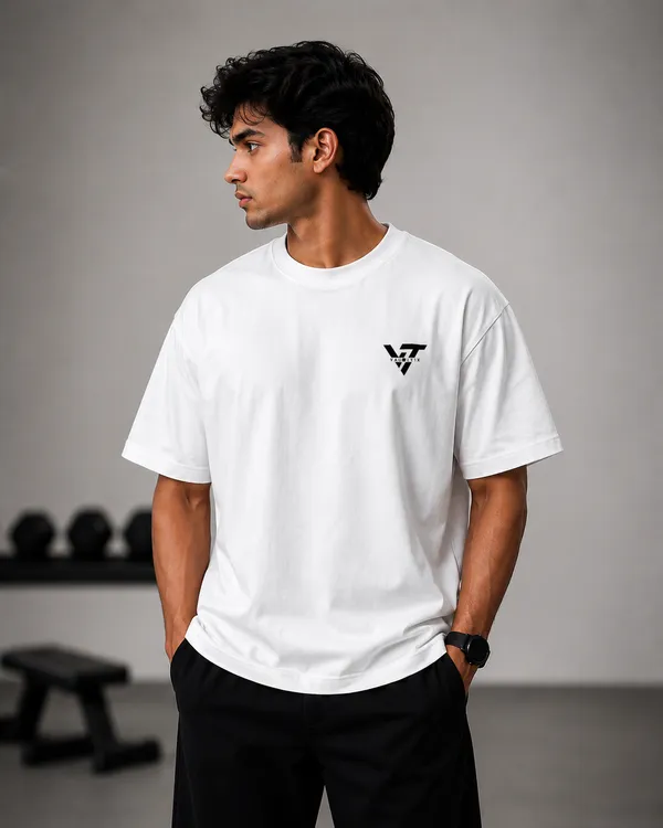 White_French_Terry_Cotton_Oversized_Zoro_Graphic_T-Shirt_For_Unisex