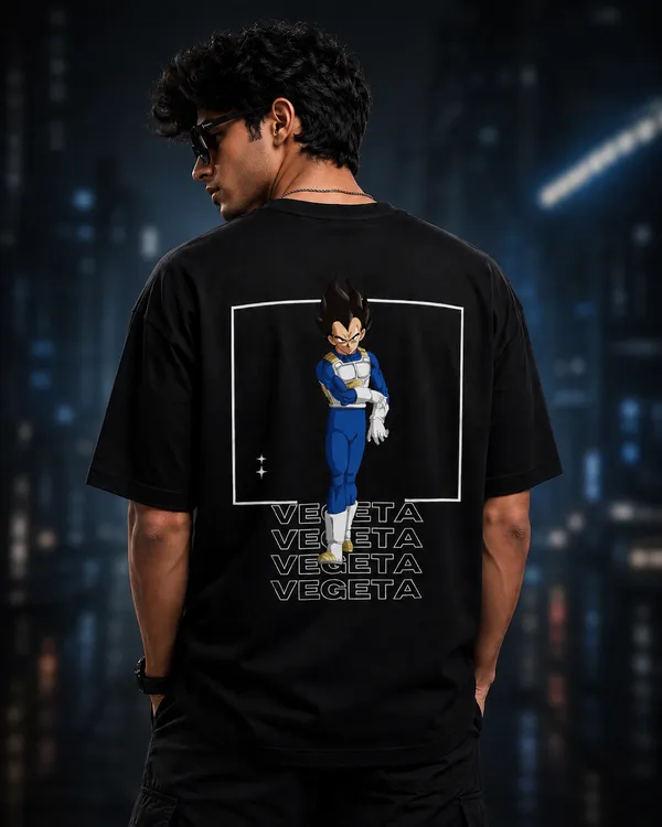 Black_French_Terry_Cotton_Oversized_Vegeta_Graphic_T-Shirt_For_Unisex