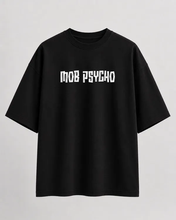 Black_French_Terry_Cotton_Oversized_Mob_Psycho_100_Graphic_T-Shirt_For_Unisex