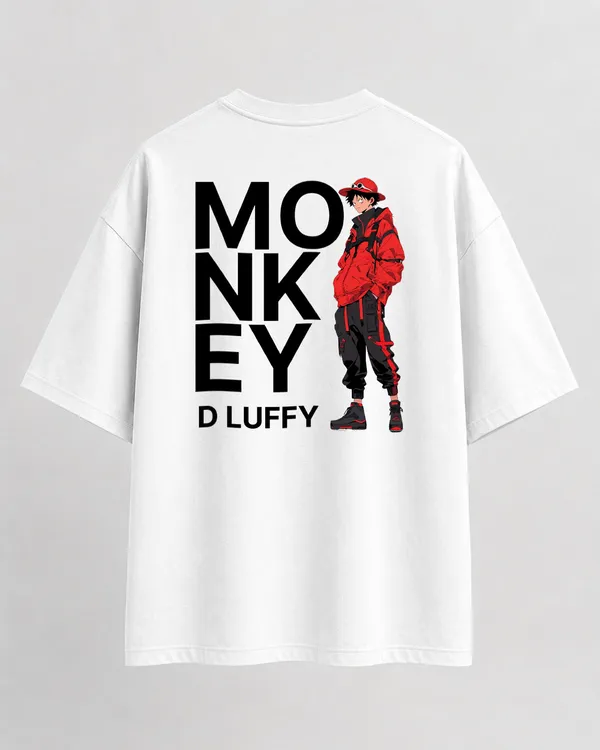 White_French_Terry_Cotton_Oversized_Monkey_D_Luffy_Graphic_T-Shirt_For_Unisex