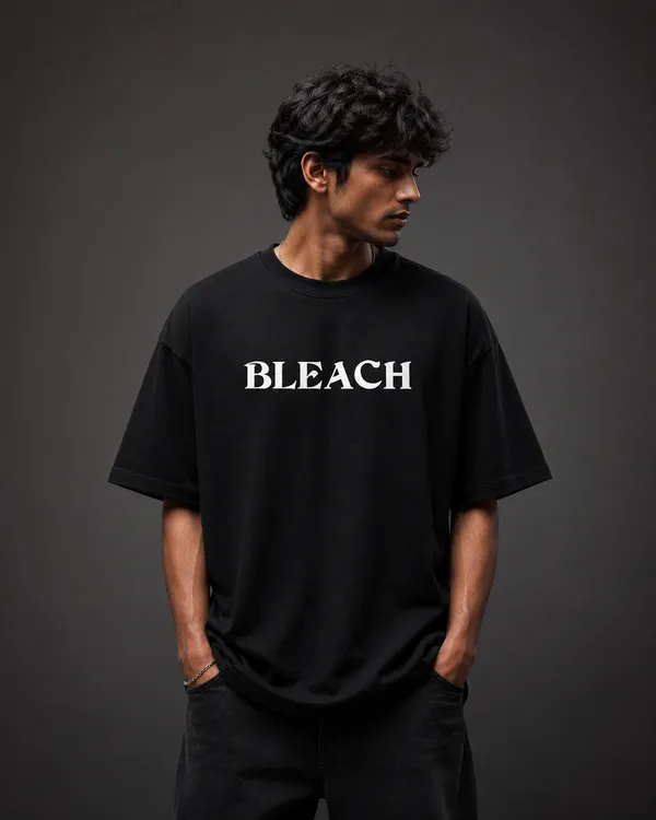 Black_French_Terry_Cotton_Oversized_Bleach_Anime_Graphic_T-Shirt_For_Unisex